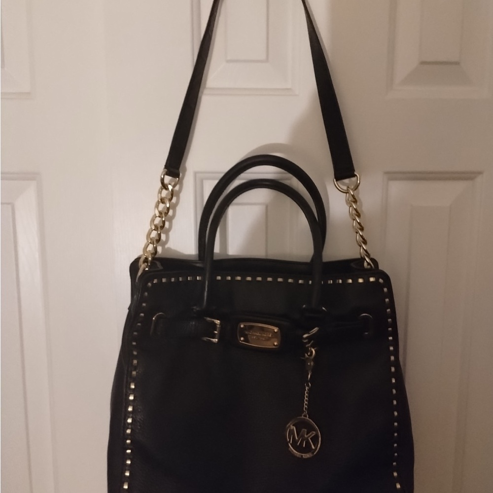 Michael Kors Black, Crossbody, Hand, Leather Bag, x large